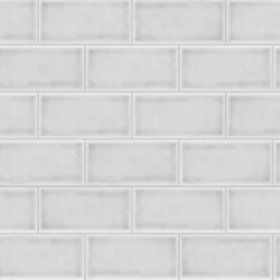 Splashwall  White Crackle Tile Alloy Splashback 600mm x 800mm x 4mm