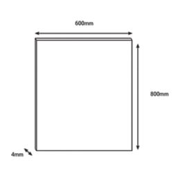 Splashwall  White Crackle Tile Alloy Splashback 600mm x 800mm x 4mm