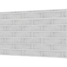 Splashwall  White Crackle Tile Alloy Splashback 600mm x 800mm x 4mm