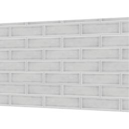 Splashwall  White Crackle Tile Alloy Splashback 600mm x 800mm x 4mm