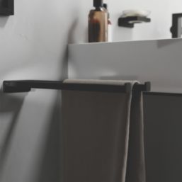 Hansgrohe AddStoris Twin-Handle Towel Holder Matt Black 80mm x 445mm x 32mm