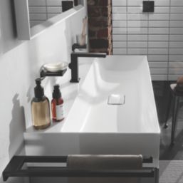 Hansgrohe AddStoris Twin-Handle Towel Holder Matt Black 80mm x 445mm x 32mm
