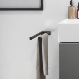 Hansgrohe AddStoris Twin-Handle Towel Holder Matt Black 80mm x 445mm x 32mm
