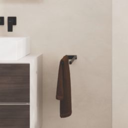 Hansgrohe AddStoris Twin-Handle Towel Holder Matt Black 80mm x 445mm x 32mm