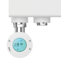 Flomasta 700mm x 400mm 853BTU White Flat Electric Towel Radiator