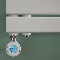 Flomasta 700mm x 400mm 853BTU White Flat Electric Towel Radiator