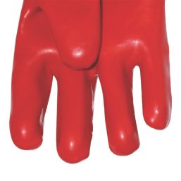 Site  PVC Dipped Gloves Red Medium