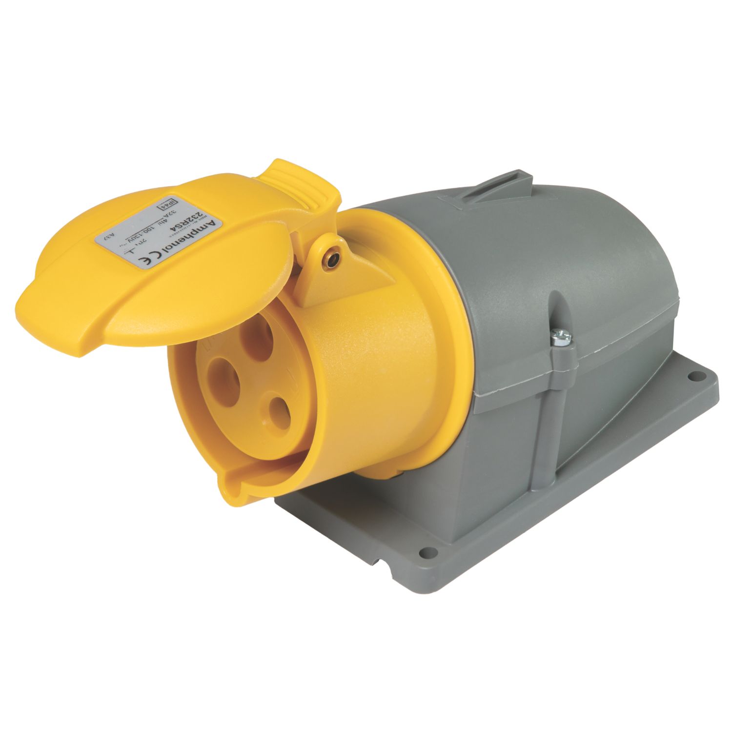 Amphenol 32A 2P+E Surface Socket 130V (3927F)