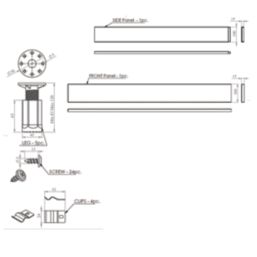 Milan Rectangular & Square Shower Tray Riser Kit White Gloss 15mm