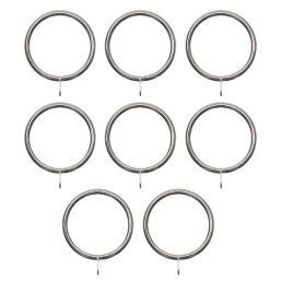 Renaissance Polished Chrome Metal Curtain Rings 28mm 8 Pack