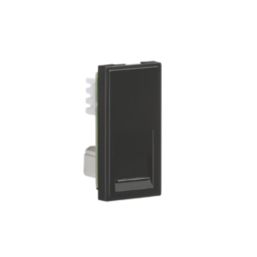 Knightsbridge  Modular Slave Telephone Socket Black with Black Inserts