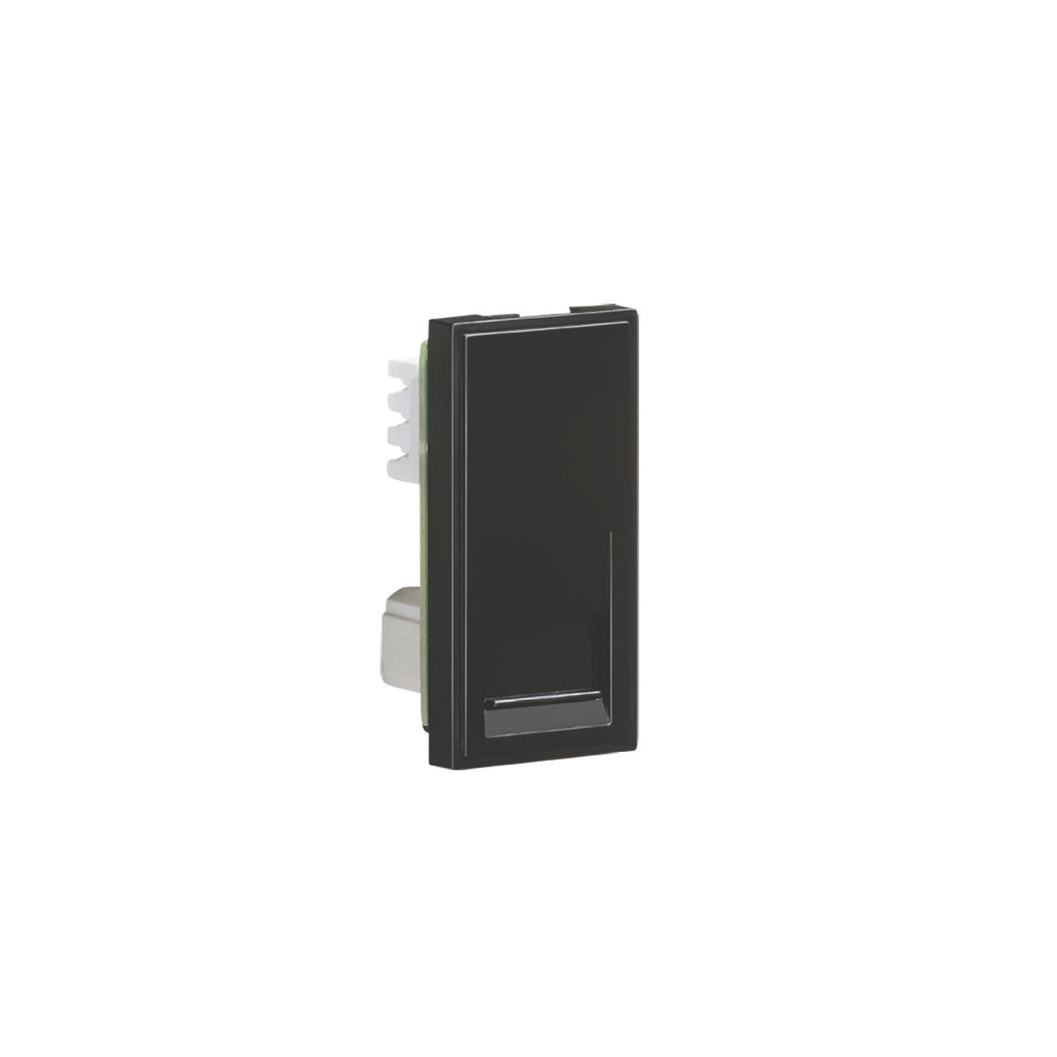 Knightsbridge Modular Slave Telephone Socket Black with Black Inserts (392CT)