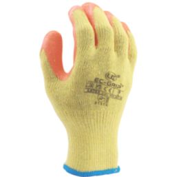 UCI EC-Grip Latex Crinkle Grip Gloves Yellow / Orange Large