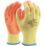 UCI EC-Grip Latex Crinkle Grip Gloves Yellow / Orange Large