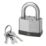 Smith & Locke  Laminated Steel Keyed Alike  Closed Shackle  Padlocks 40mm 3 Pack