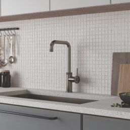 ETAL Caprise Industrial Style Kitchen Mixer Tap Brushed Steel