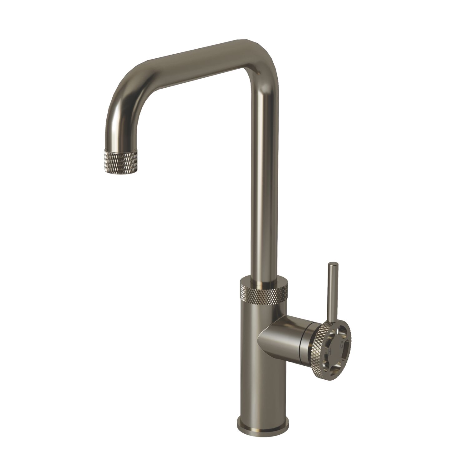 ETAL Caprise Industrial Style Kitchen Mixer Tap Brushed Steel (392FJ)