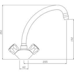 Streame by Abode Aquant Dual Lever Mono Mixer Chrome