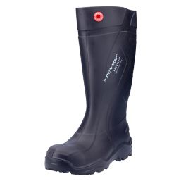 Dunlop Purofort+ Size 12  Black Steel Toe Cap Safety Wellies