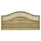 Forest Prague  Lattice Curved Top Fence Panels Natural Timber 6' x 3' Pack of 4