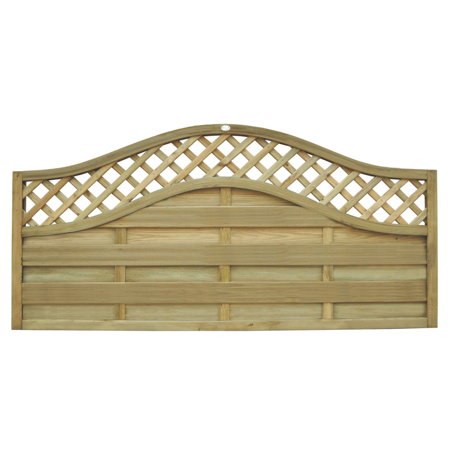Forest Prague Lattice Curved Top Fence Panels Natural Timber 6' x 3' Pack of 4 (392KP)