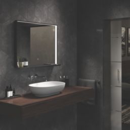 Sensio Element TrioTone Rectangular Illuminated Bathroom Mirror & QI Charger With 1200lm LED Light 800mm x 600mm
