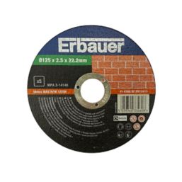 Erbauer  Masonry Cutting Discs 125mm (5") x 22.2mm 5 Pack