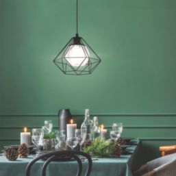 Eglo Vernham Single Pendant Light Black