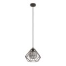 Eglo Vernham Single Pendant Light Black