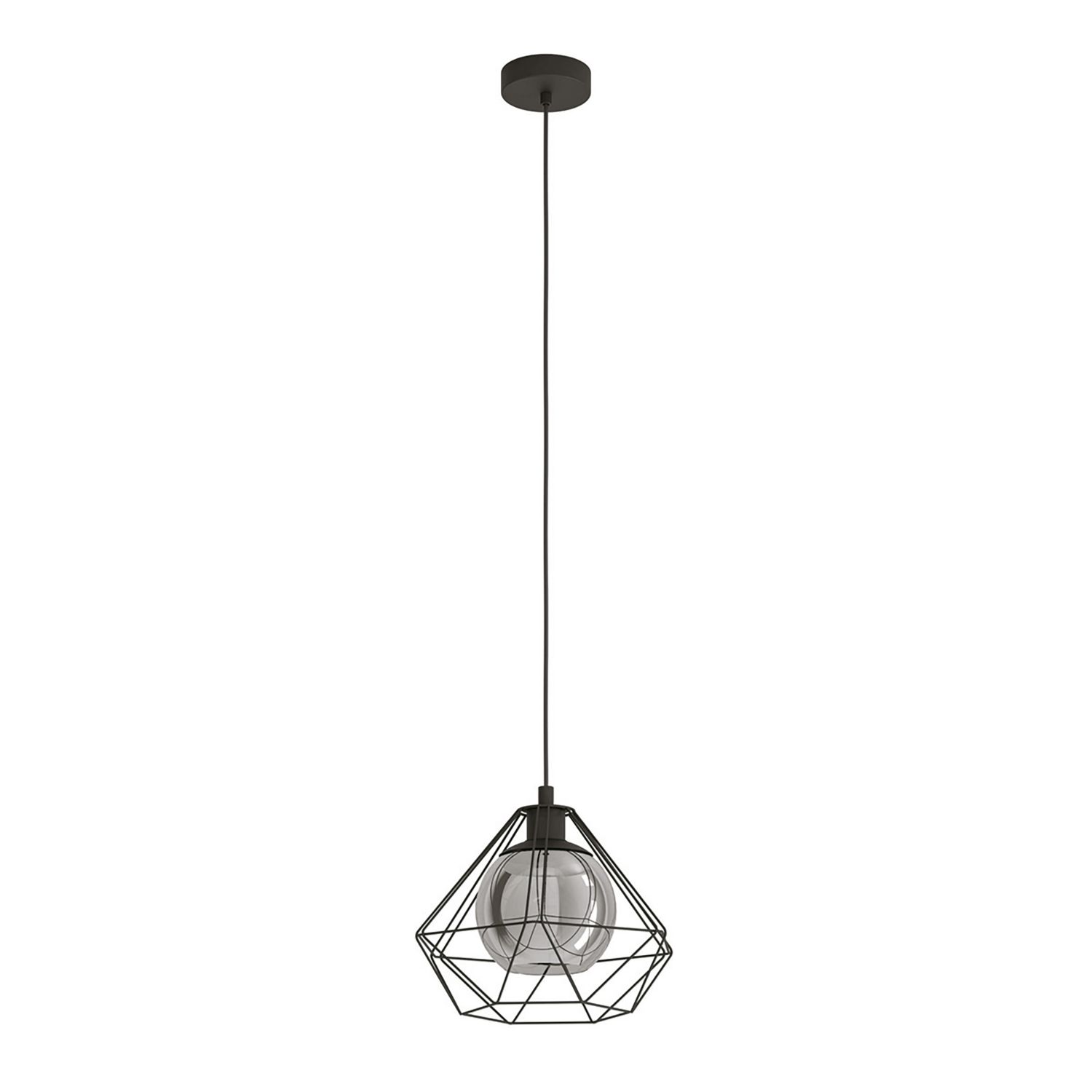 Eglo Vernham Single Pendant Light Black (392PL)