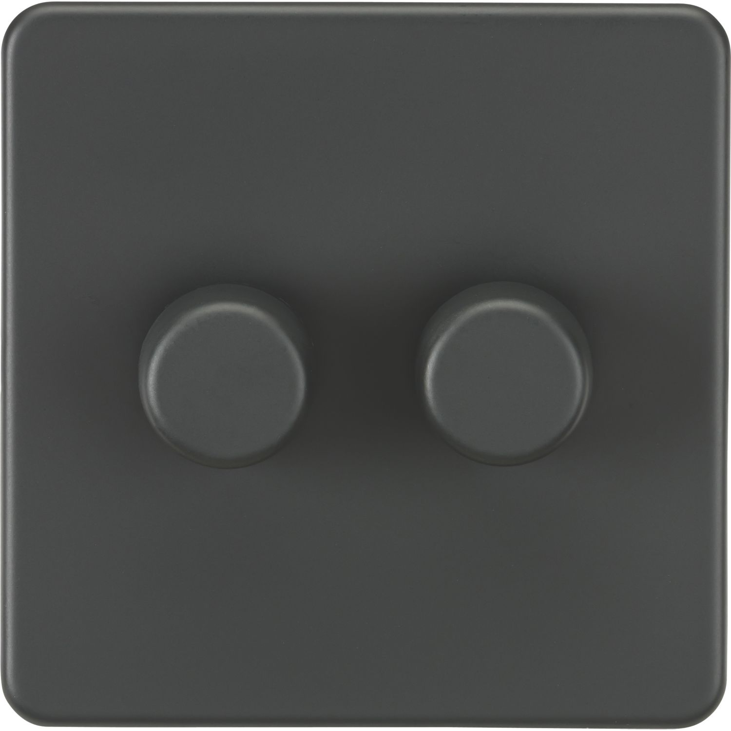 Knightsbridge 2-Gang 2-Way LED Intelligent Dimmer Switch Anthracite (392PY)