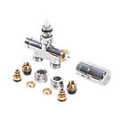 Terma Integrated Chrome Straight Thermostatic TRV with Immersion Tube  1/2" x 15mm