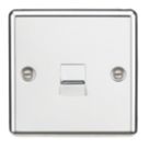 Knightsbridge  1-Gang Master Telephone Socket Polished Chrome