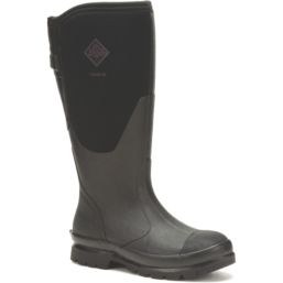 Muck Boots Chore Adjustable Tall Size 4 Womens Black Non Safety Wellies