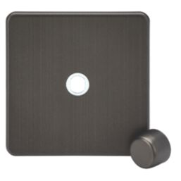 Knightsbridge Screwless 1-Gang Modular Dimmer Switch Smoked Bronze