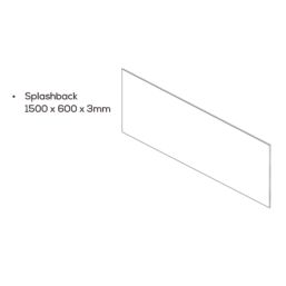 Mariz  Vena White Splashback 600mm x 1500mm x 3mm