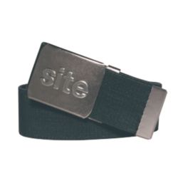 Site  Elasticated Belt Black / Dark Silver 28-46"