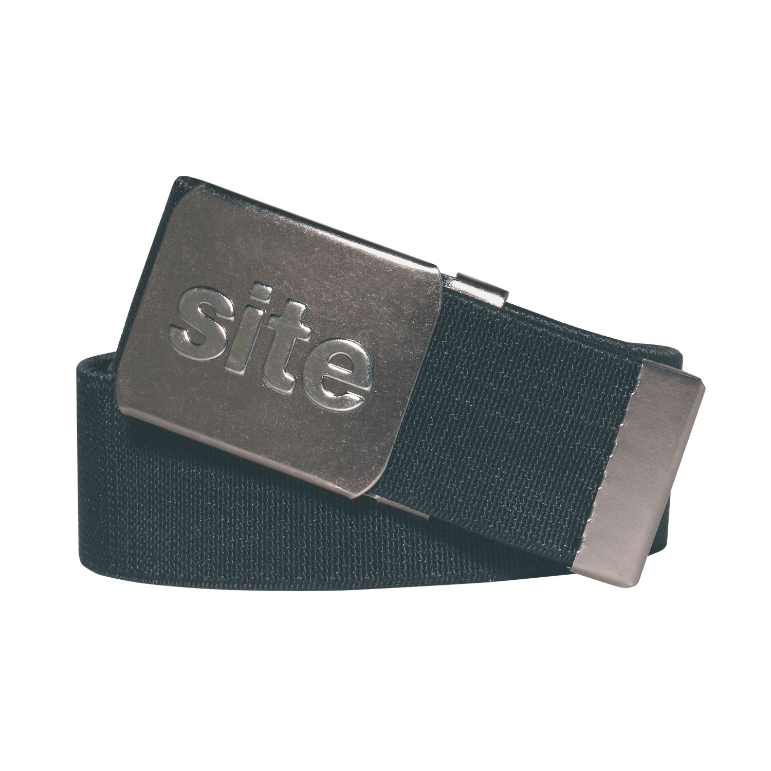 Site Elasticated Belt Black / Dark Silver 28-46" (39304)