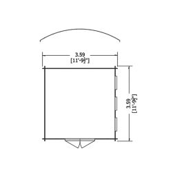 Shire Kilburn 12' x 12' (Nominal) Arched Timber Log Cabin