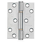 Smith & Locke  Satin Stainless Steel Grade 13 Fire Rated Thrust Hinges 102x76mm 2 Pack