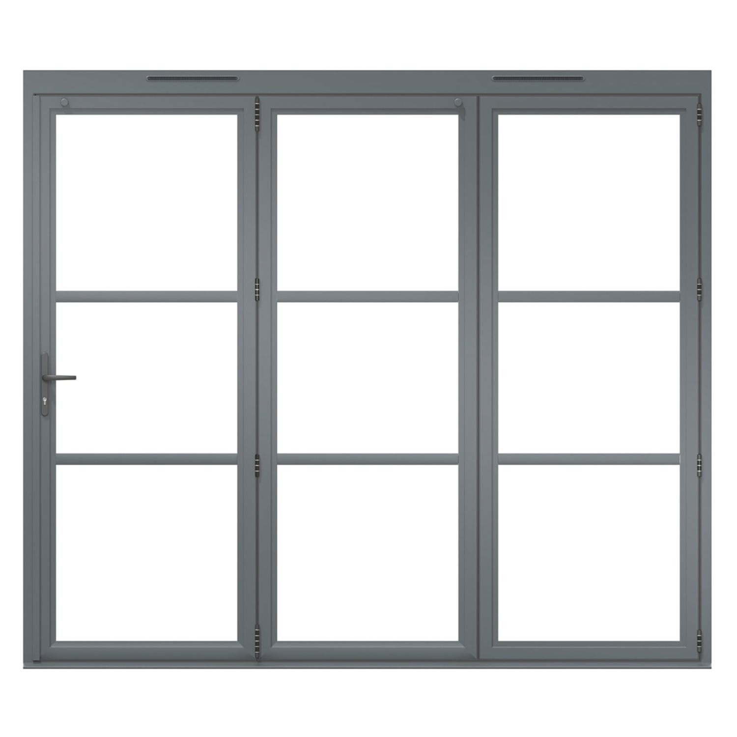 Green & Taylor Heritage 3-Door Anthracite Grey Aluminium Bi-Fold Patio Right-Hand Opening External Doors 2090mm x 2390mm (393CT)