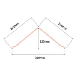 Onduline Brown Corrugated Bitumen Edge Piece 1000mm x 410mm