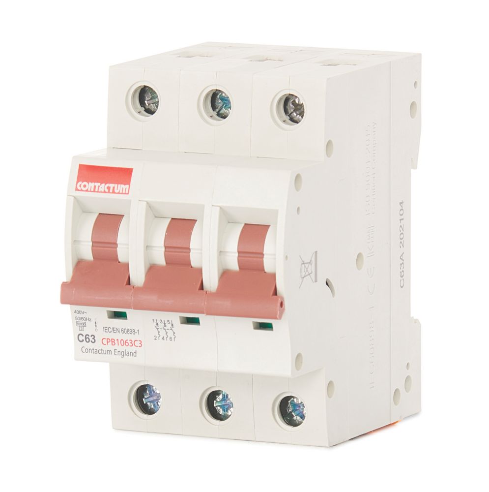 Contactum 3 Phase Distribution Board 8 Way 125A B Type