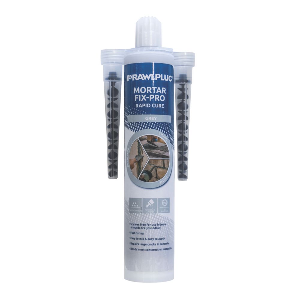 Rawlplug Fixpro Rapid Cure Mortar Repair Grey 300ml