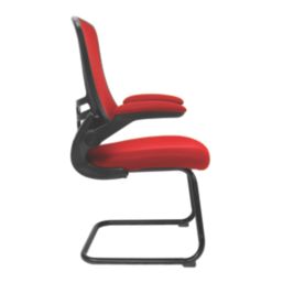 Nautilus Designs Luna Medium Back Cantilever/Visitor Chair Red