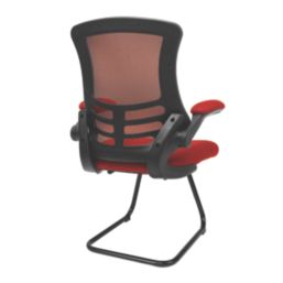 Nautilus Designs Luna Medium Back Cantilever/Visitor Chair Red