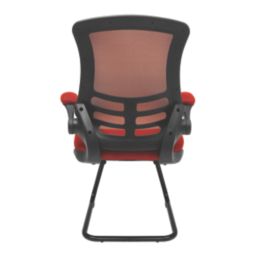 Nautilus Designs Luna Medium Back Cantilever/Visitor Chair Red