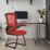 Nautilus Designs Luna Medium Back Cantilever/Visitor Chair Red