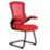 Nautilus Designs Luna Medium Back Cantilever/Visitor Chair Red