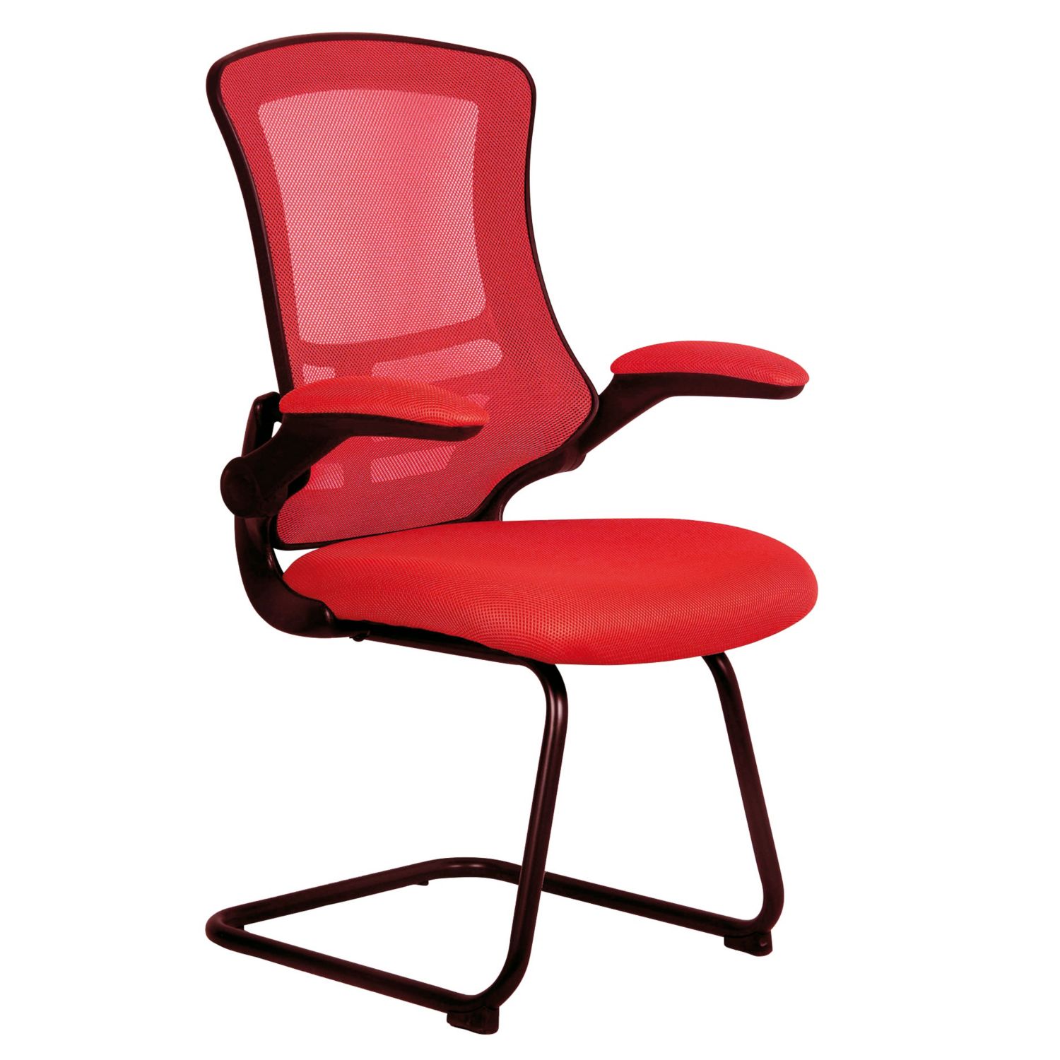 Nautilus Designs Luna Medium Back Cantilever/Visitor Chair Red (393PK)
